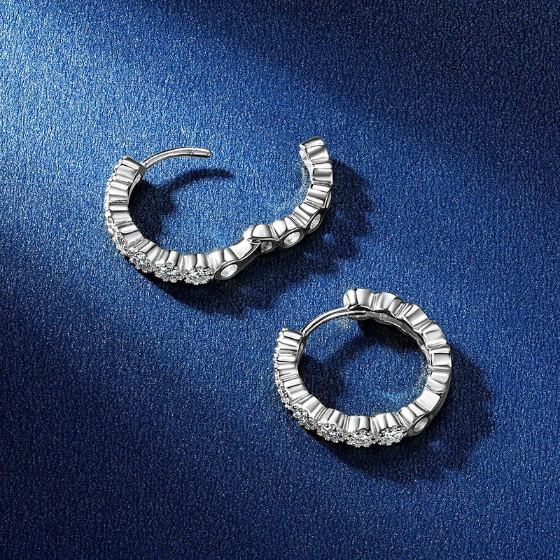 The Brilliant Moissanite Hoops