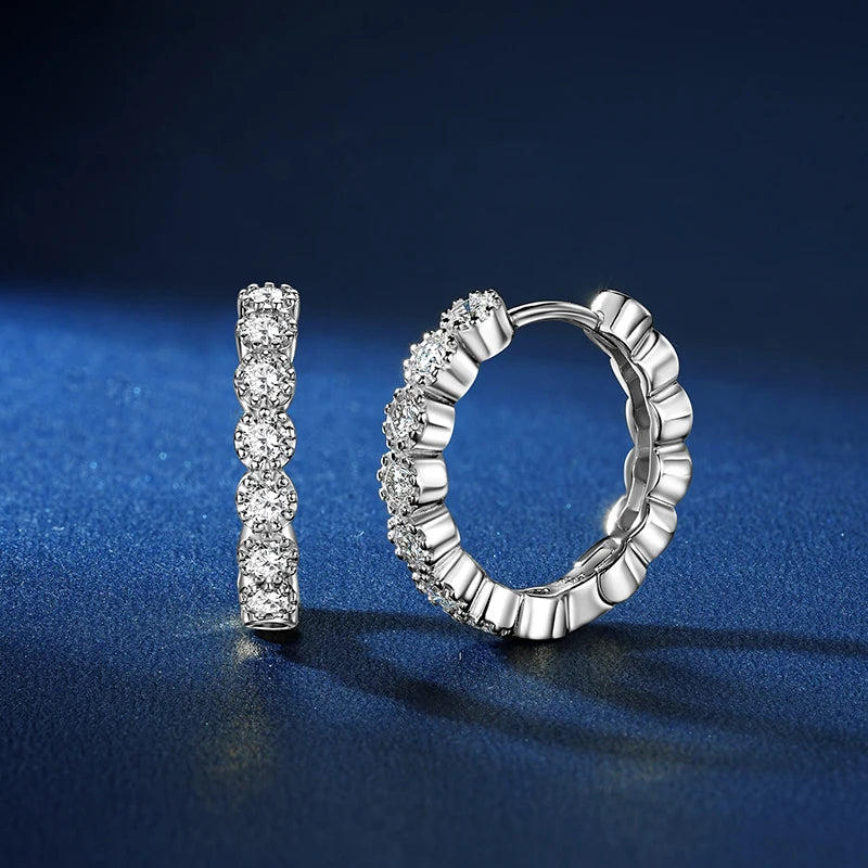 The Brilliant Moissanite Hoops