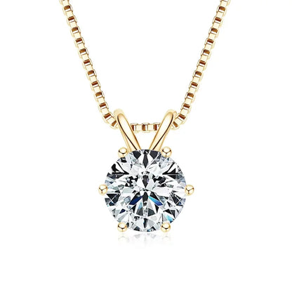 Aurora Moissanite Solitaire Necklace