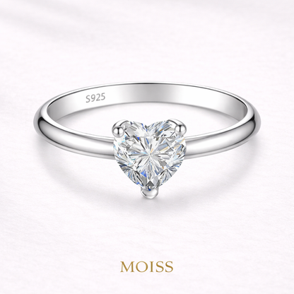 Celeste Heart Moissanite Ring