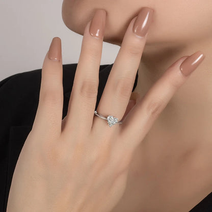 Celeste Heart Moissanite Ring