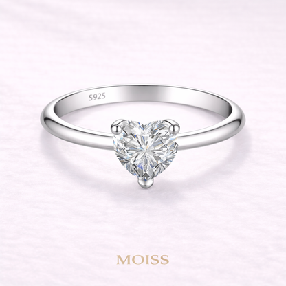 Celeste Heart Moissanite Ring