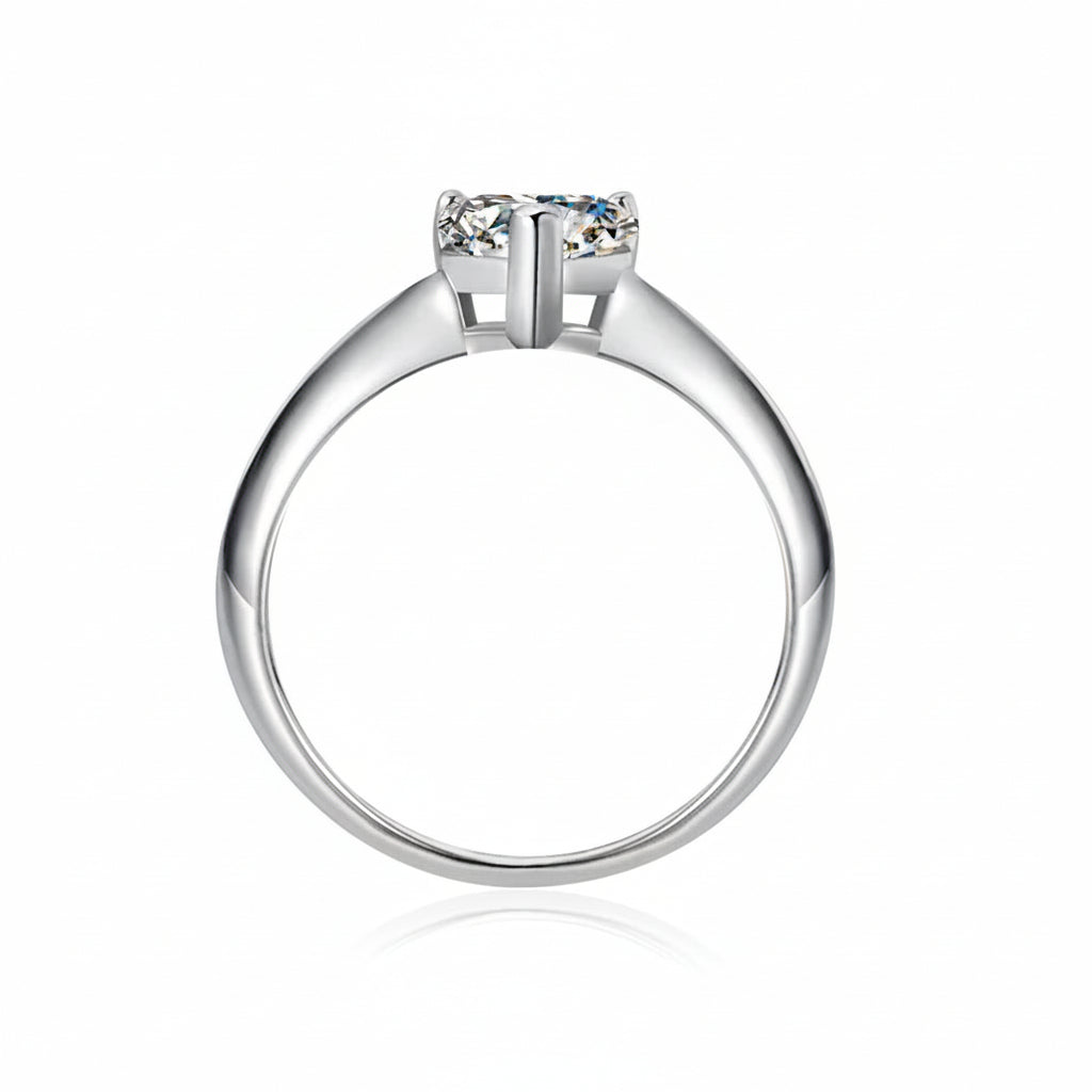Celeste Heart Moissanite Ring