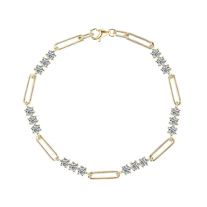 Elena Moissanite Link Bracelet