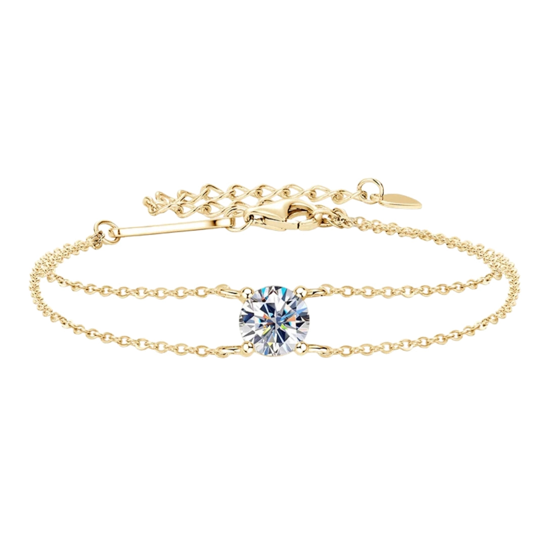 Double Chain Moissanite Bracelet