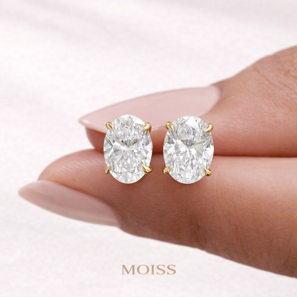 Evelyne Eclipse Moissanite Studs