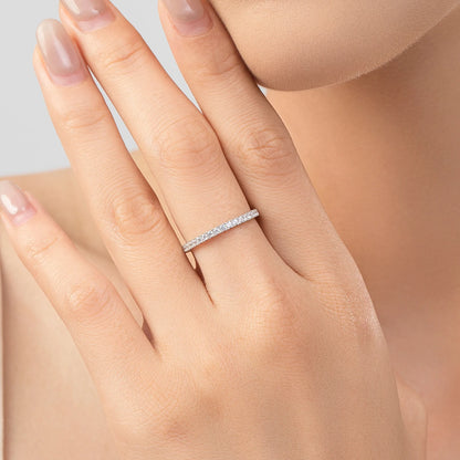 Full Pave Eternity Ring in 925 Sterling Silver