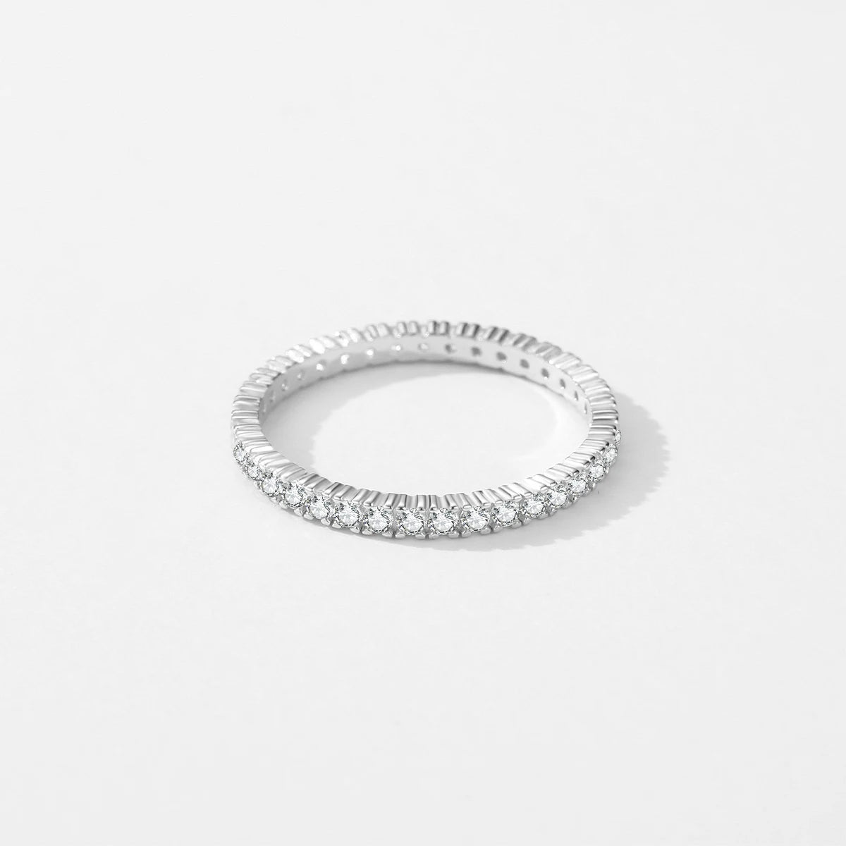 Full Pave Eternity Ring in 925 Sterling Silver