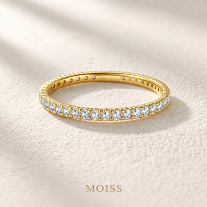 Full Pave Eternity Ring in 925 Sterling Silver