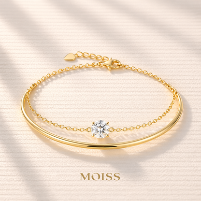 Isadora Double Chain Moissanite Bracelet