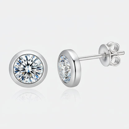 Lumière Bezel Earrings 1 CT