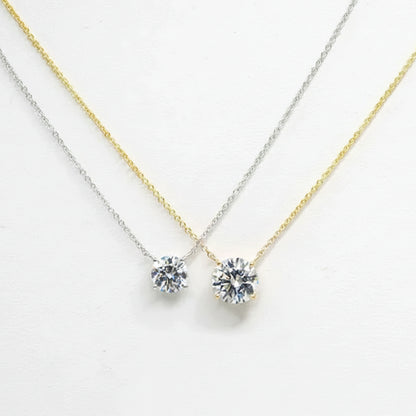 Valentina Moissanite Solitaire Necklace