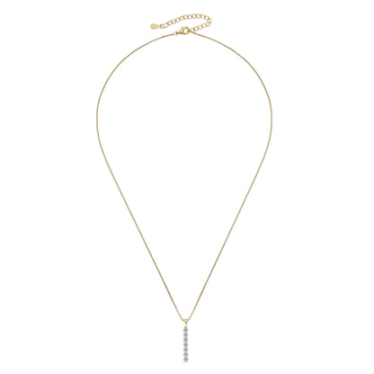 Luna Moissanite Vertical Drop Necklace