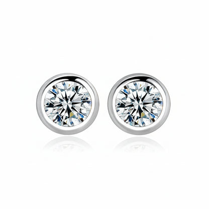 Lumière Bezel Earrings 1 CT