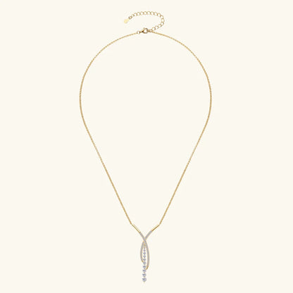 Livia Moissanite Cascade Y-Necklace