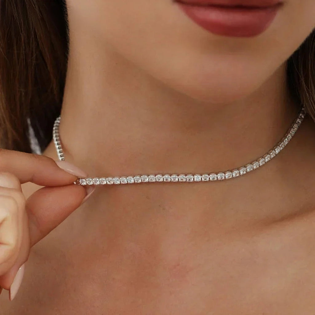 Alessia Moissanite Tennis Choker Necklace