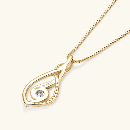 Selena Moissanite Twist Pendant Necklace