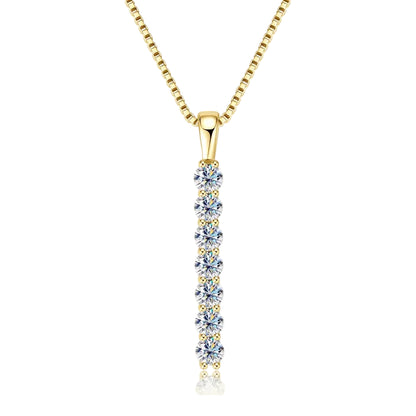 Luna Moissanite Vertical Drop Necklace