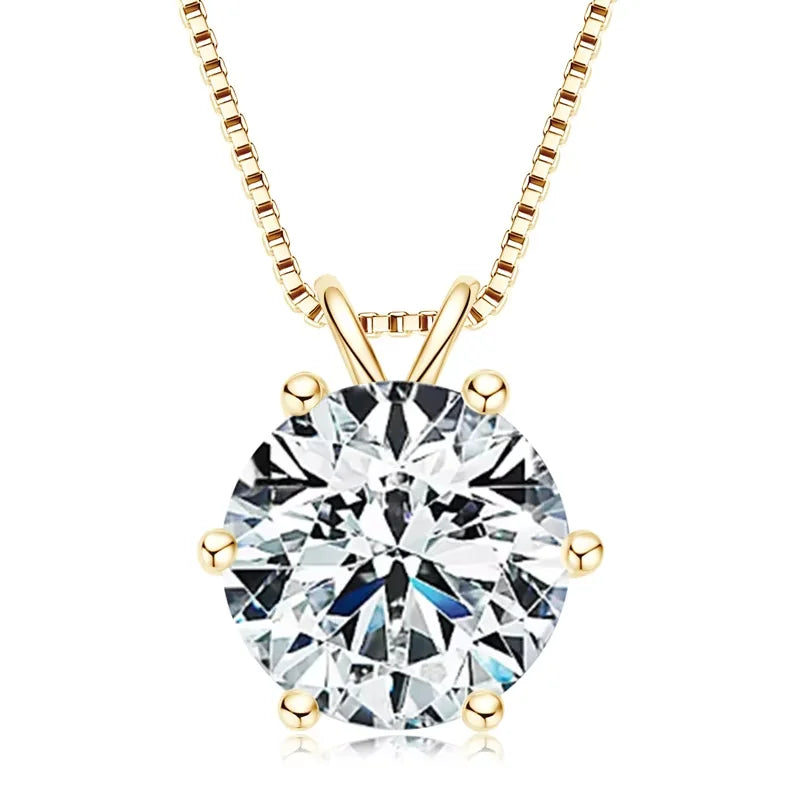 Aurora Moissanite Solitaire Necklace
