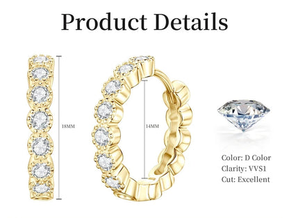 The Brilliant Moissanite Hoops