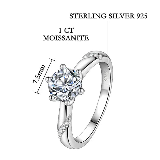 The Delicate Vine Moissanite Ring