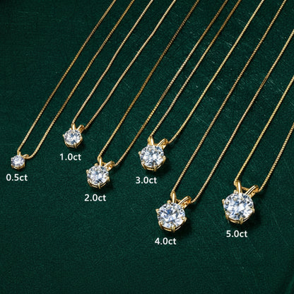 Aurora Moissanite Solitaire Necklace