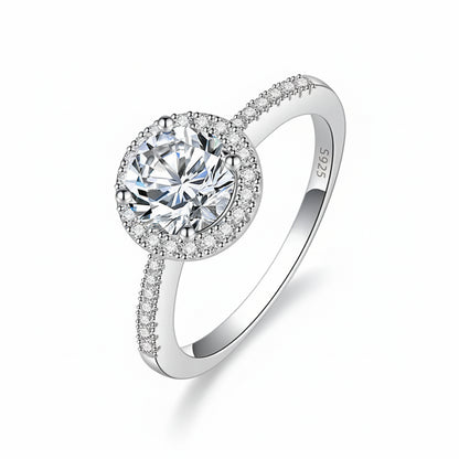 Sophia Halo Moissanite Ring 1CT