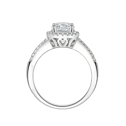 Sophia Halo Moissanite Ring 1CT