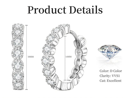 The Brilliant Moissanite Hoops