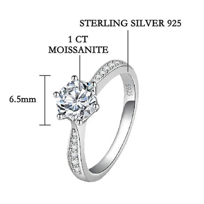 Helena Moissanite Ring 1ct
