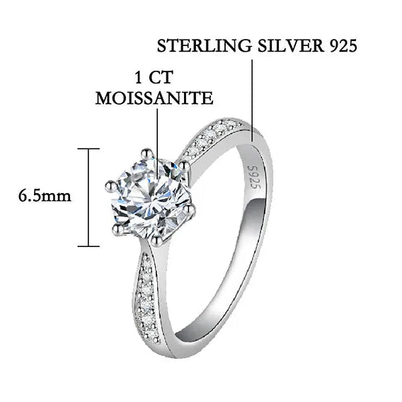 Helena Moissanite Ring 1ct