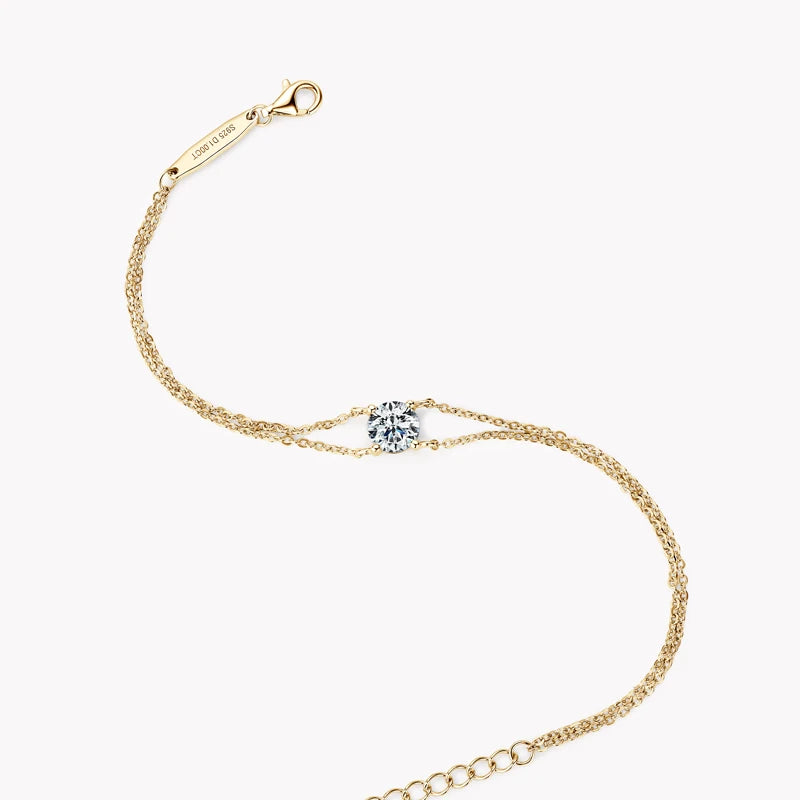 Double Chain Moissanite Bracelet