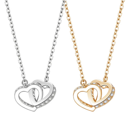 The Interlocking Hearts Moissanite Necklace