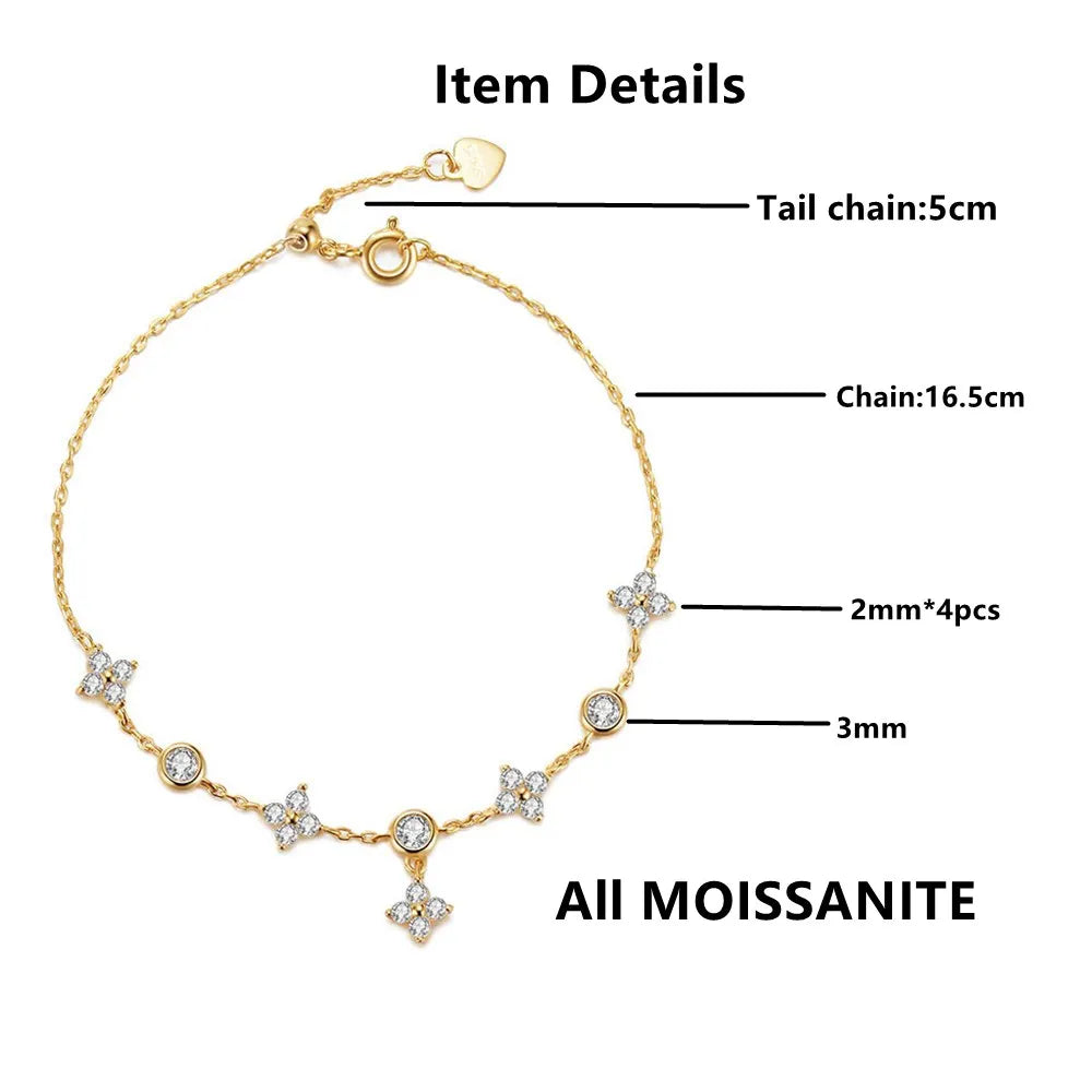 Isabella Moissanite Floral Bracelet