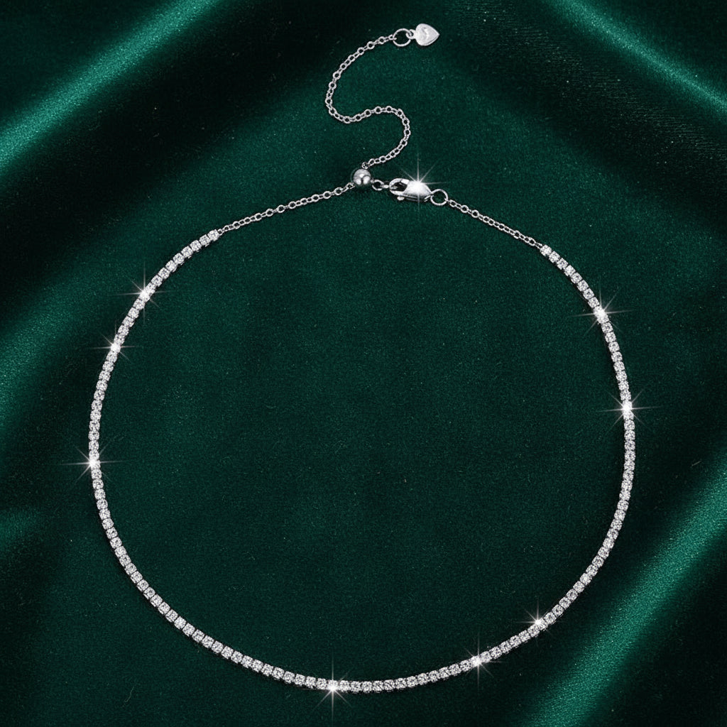 Alessia Moissanite Tennis Choker Necklace