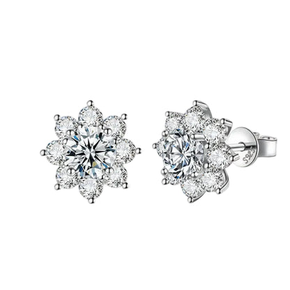 Aurora Bloom Moissanite Stud Earrings 1 CT
