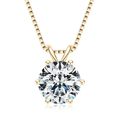 Aurora Moissanite Solitaire Necklace