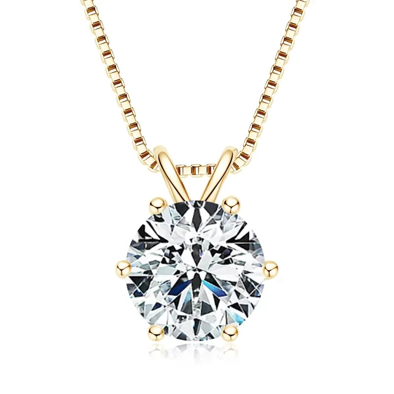 Aurora Moissanite Solitaire Necklace