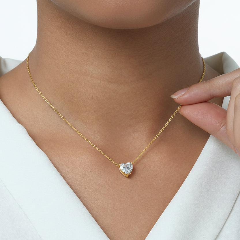 The Solitaire Heart Necklace