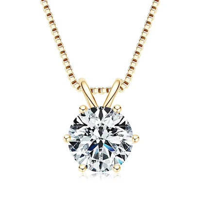 Aurora Moissanite Solitaire Necklace