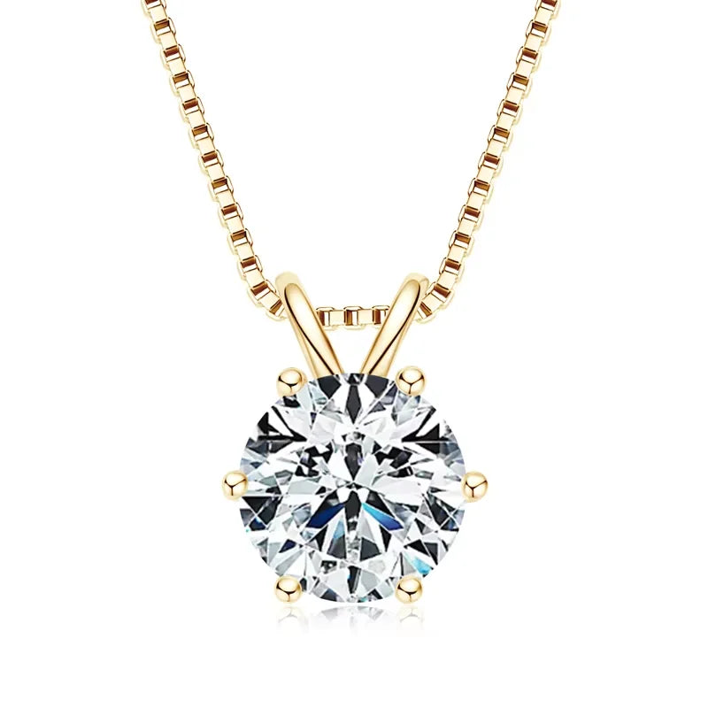 Aurora Moissanite Solitaire Necklace