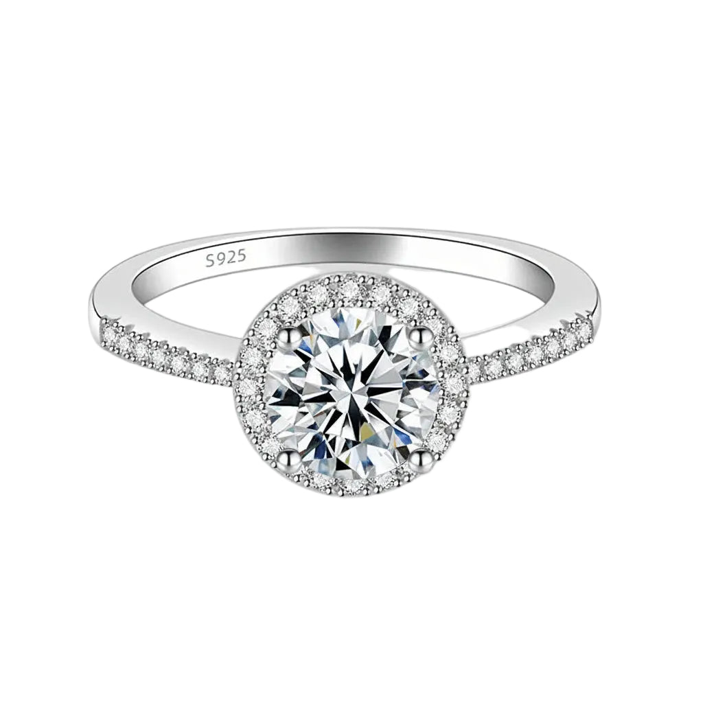 Sophia Halo Moissanite Ring 1CT