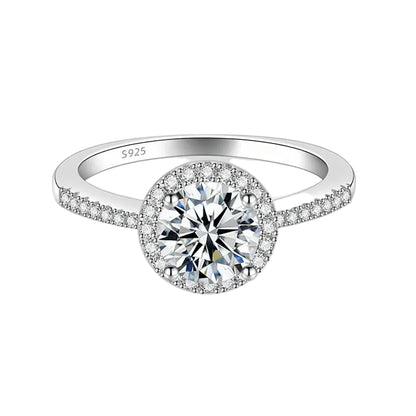 Sophia Halo Moissanite Ring 1CT