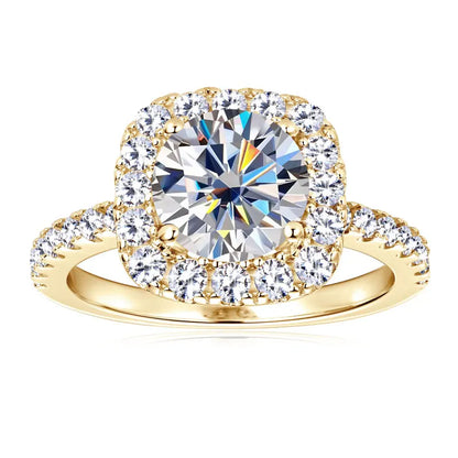 Aurora Halo Moissanite Ring
