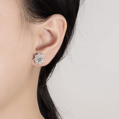 Aurora Bloom Moissanite Stud Earrings 1 CT