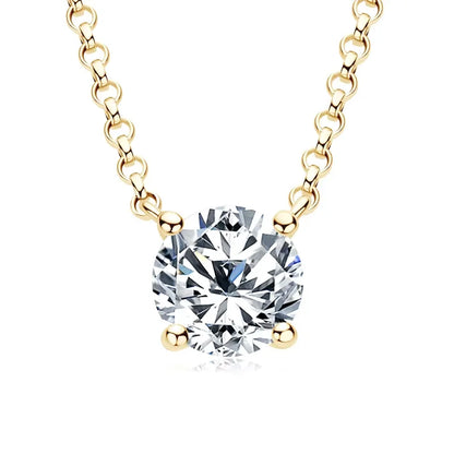 Valentina Moissanite Solitaire Necklace