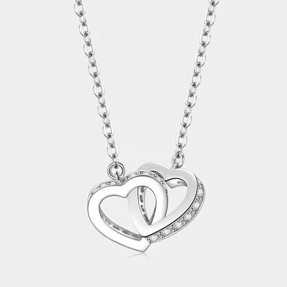 The Interlocking Hearts Moissanite Necklace