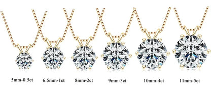 Aurora Moissanite Solitaire Necklace