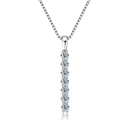 Luna Moissanite Vertical Drop Necklace