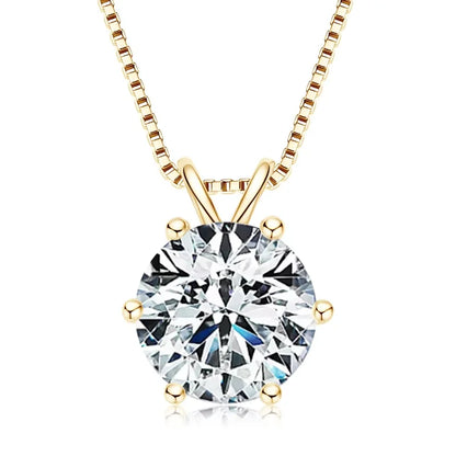 Aurora Moissanite Solitaire Necklace